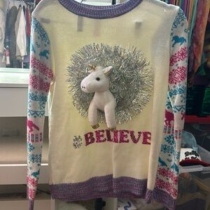 Believe Christmas Unicorn Ugly/Cute Sweater